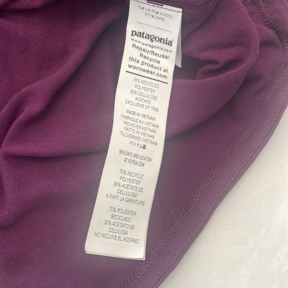 PATAGONIA CAPILENE COOL TRAIL LONG SLEEVE CREW NECK PULLOVER PURPLE XL - Picture 5 of 6